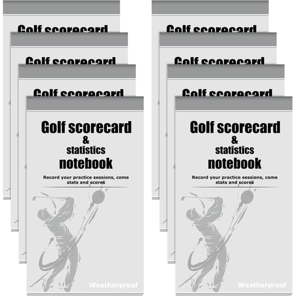 8 Pcs Golf Yardage Book with Golf Scorecard Book Notebook Pocket Size, Journal, Log Book, Score Book, Notepad for Golfers Men Women Golfing Game Scorebook Supplies