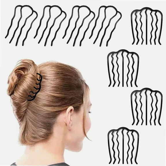 8 Pcs Hair Combs Hair Fork Clip, Hair Pin Stick U Shape Teeth Hair Combs, French Twist Hair Tool Hair Side Combs Hair Accessories for Women Girls Vintage Hairstyle
