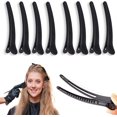 thumbnail image 1 of 8 Pcs Hair Sectioning Clips, Plastic Hairdresser Clips, Hair Clips for Styling, Black Hair Sectioning Clamps Plastic Hair Grip Clips, for Salon Styling & Care, Hair Dying Accessories, Black, 1 of 5