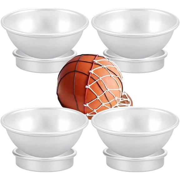 8 Pcs Half Sphere Cake Pan 6 Inches Sphere Cake Pan 3D Half Ball to Create Any Ball Shaped Cake for DIY Cakes Bakeware Tools