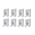 8 Pcs Heavy Duty Clothes Hanger Rack Seamless Hooks Adhesive Hooks Nail