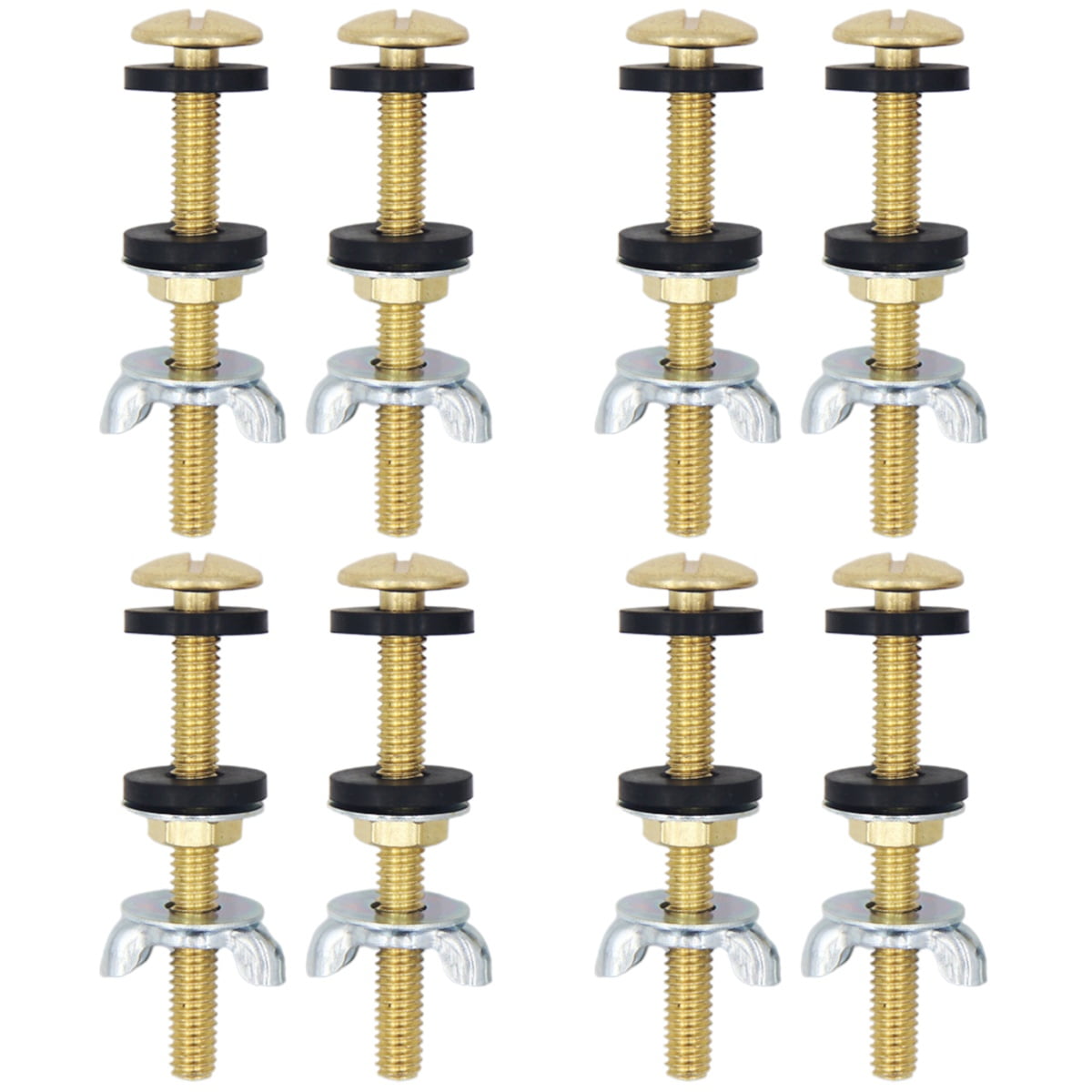 8 Pcs Heavy Duty Toilet Bolts Washers Toilet Tank Bolts Toilet Seats