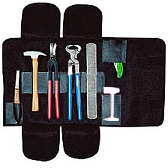8 Pcs Hilason Ferrier Kit Clincher Rasp Hammer Knives W/ Carry Tote