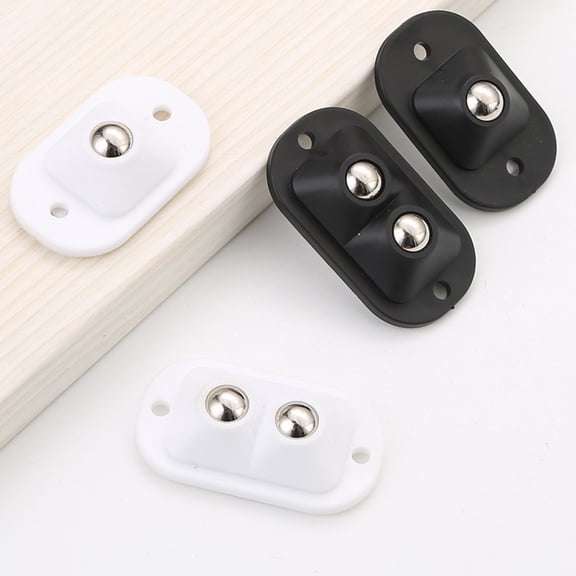 NIAIZEK Set of 8 Smooth Swivel Casters Black Plastic No-Drill Furniture Wheels for Easy Mobility and Installation