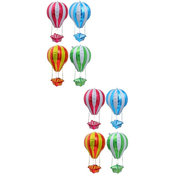 8 Pcs Hot Air Balloon Model Balloons Aluminium Film Balloons Balloon Decor