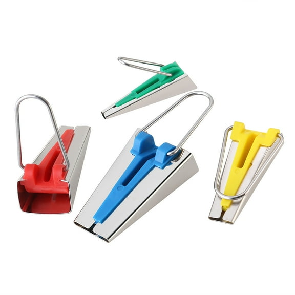 Masteelf 8pcs Bias Tape Makers Binding Tools for Sewing Use Assorted Color Plastic and Metal