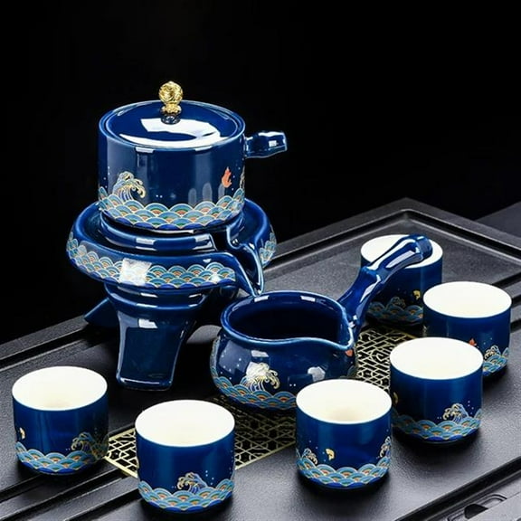 8 Pcs Household Ceramics Tea Pot Set Chinese Classical Ceramic Bone Teaset Porcelain Kung Fu Teapot Set For Gift