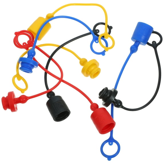 DEEPCRAFF 8Pcs Hydraulic Quick Connect Dust Caps Coupler Covers Sturdy Material for Hose Protection
