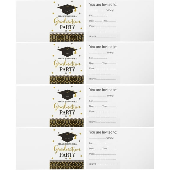 8 Pcs Invitation Greeting Card Graduation Ceremony Invitation 14.00X11.50X0.30CM