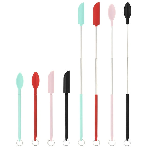 8 Pcs Jam Spatula Stainless Steel Scraper Spoon Honey Bakery Ketchup Makeup Lotion Spreader Creamcheese