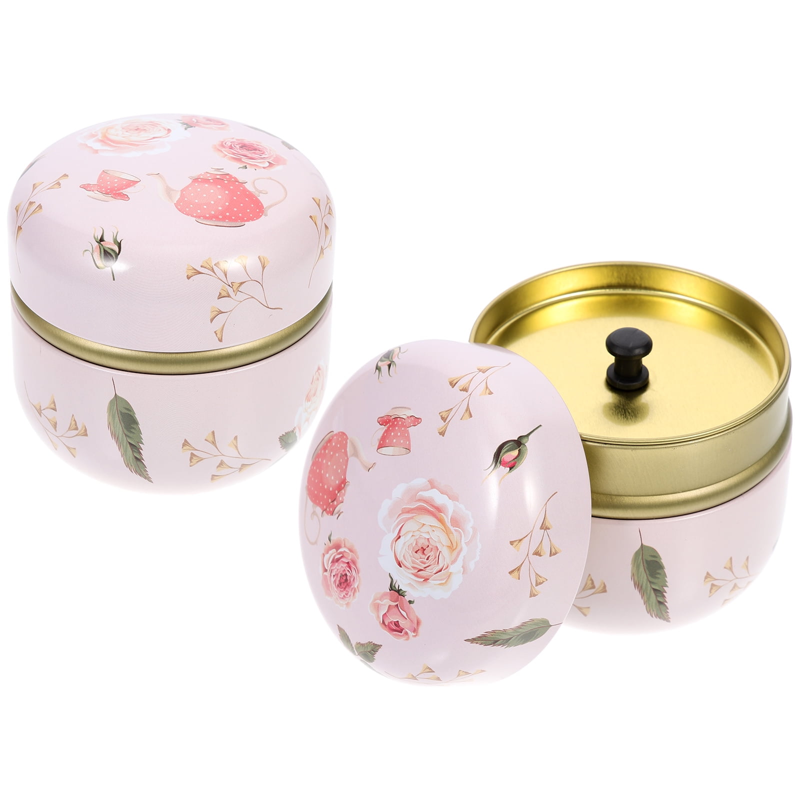 8 Pcs Japanese Tea Storage Tin Mini Jars Souvenir Loose Powder