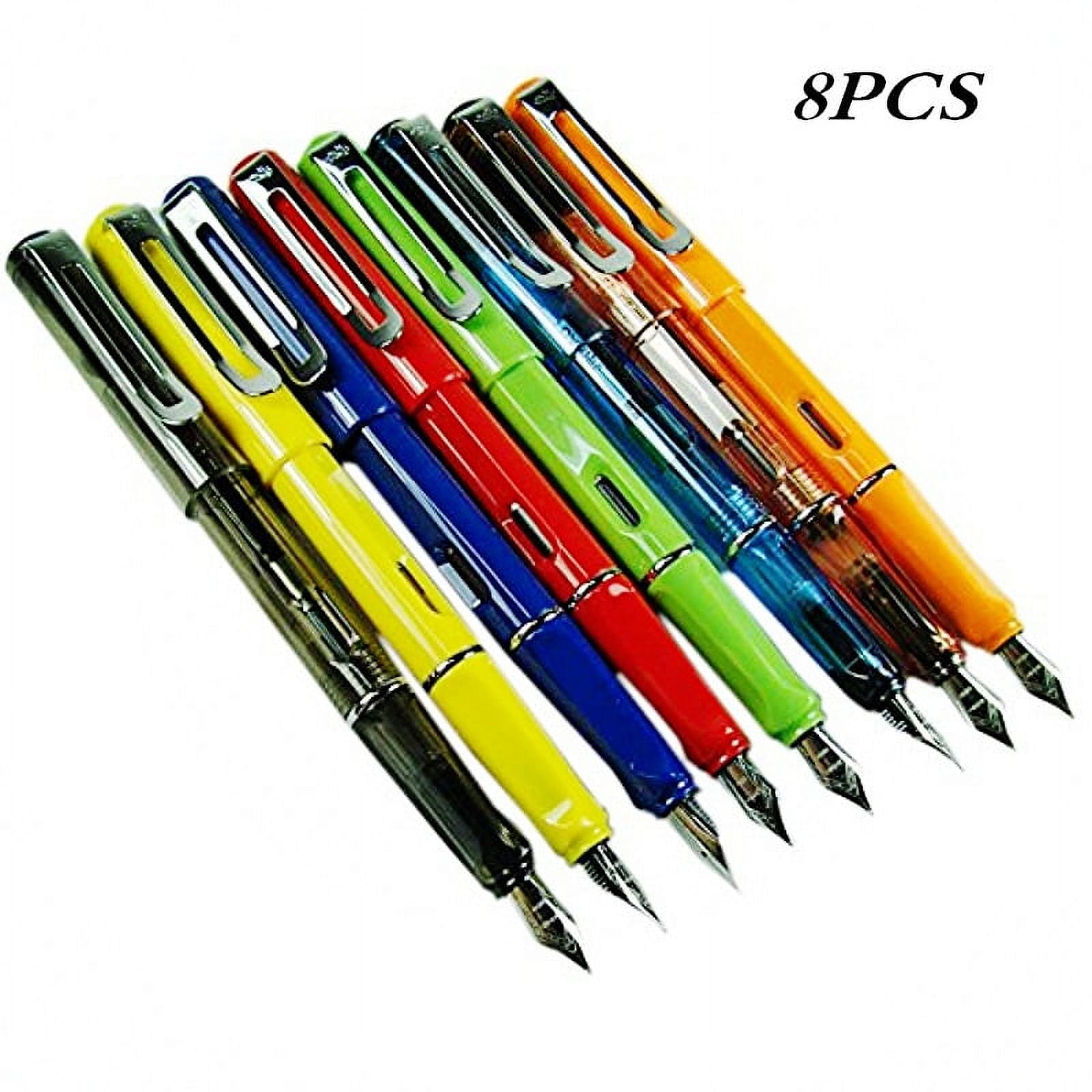 8 Pcs Jinhao 599 Fountain Pens Diversity Set Transparent and Unique