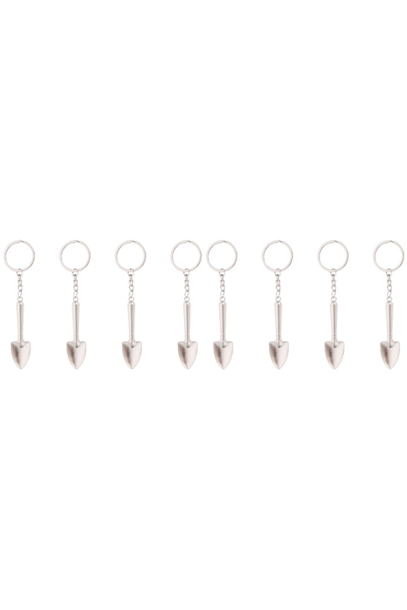 8 Pcs Key Chain Rings Mini Wrench Car Keys Keychain Metal Drill Charm Shovel Man Father