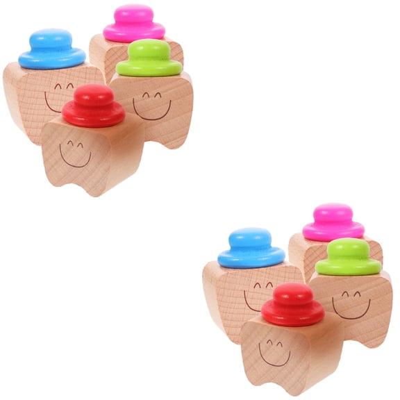 8 Pcs  Kids Tooth Boxes Wooden Teeth Keepsake Boxes Baby Teeth Savers First Tooth Boxes