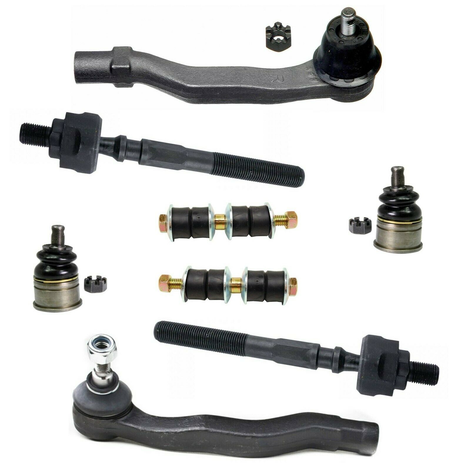 8 Pcs Kit Lower Ball Joint Inner Outer Tie Rod Sway Bar Links Fits 8 Pcs Kit Lower Ball Joint Inner Outer Tie Rod Sway Bar Links Fits