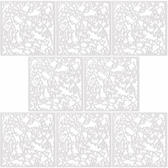 8 Pcs Knockdown Texture Drywall Repair Tool 8 x 8 Inch Plastic Texture Stencil Drywall Tools Plaster Tools Wall Texture Panels for Wall Profession DIY Repair Supplies