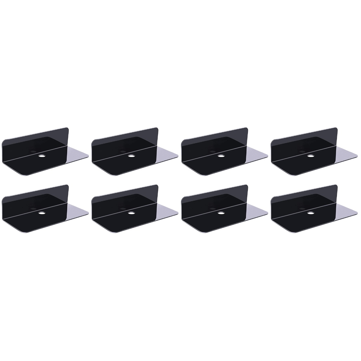 8 Pcs L-Shaped Storage Rack Adhesive Shelf Display Home Decoration ...