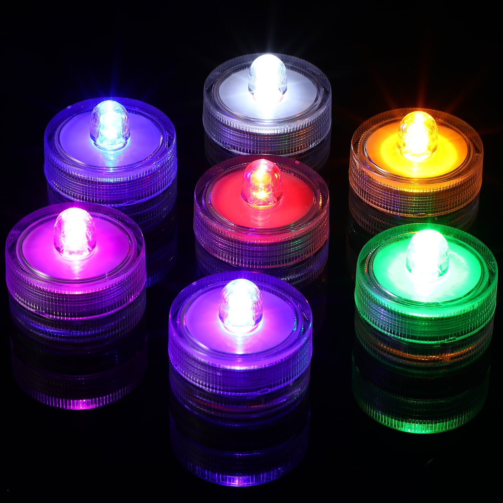 8 Pcs LED Tea Lights Batteries Color Changing Candles Mini Flickering ...