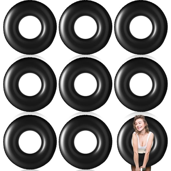 8 Pcs Large Inflatable Pool Float 36 Inches Swimming Ring Pool Floats Adult Inflatable Tube for Summer Vacation Beach River Bachelorette Wedding Party Supplies