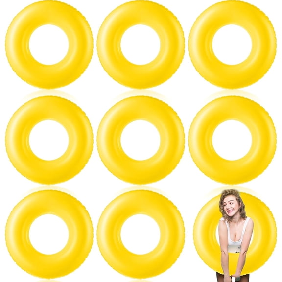 8 Pcs Large Inflatable Pool Float 36 Inches Swimming Ring Pool Floats Adult Inflatable Tube for Summer Vacation Beach River Bachelorette Wedding Party Supplies