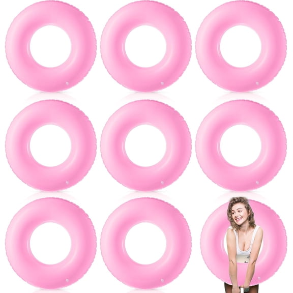 8 Pcs Large Inflatable Pool Float for Adults 36 Inch Inner Tubes for Pool Swimming Rings for Summer Vacation Beach River Bachelorette Wedding Party Supplies