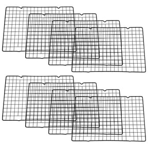 8 Pcs 15.7x10 Inch Nonstick Cooling Racks for Baking,Grid Wire Cookie Cooking Racks,Metal Wire Oven Racks for Cooking,Safe Carbon Steel Baking Rack Sheet Rack for Grilling Drying Roasting