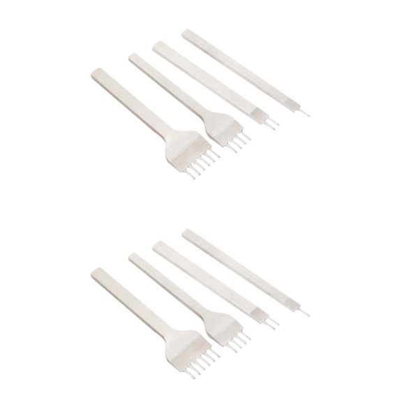 8 Pcs Leathercraft Punching Tools Chisel Hole Kit Leatherworking Pointy