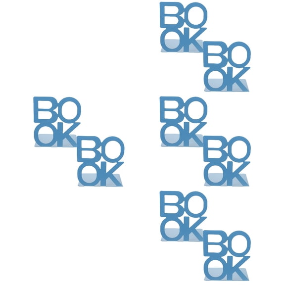 8 Pcs Letter Shaped Bookend Book Stands Decorative Book Organizer File Book Ends Book Holders