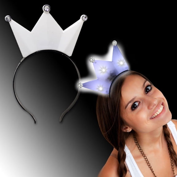 8 Pcs Light-Up Glow Princess Tiara Crown LED Blinking Headband Birthday Party