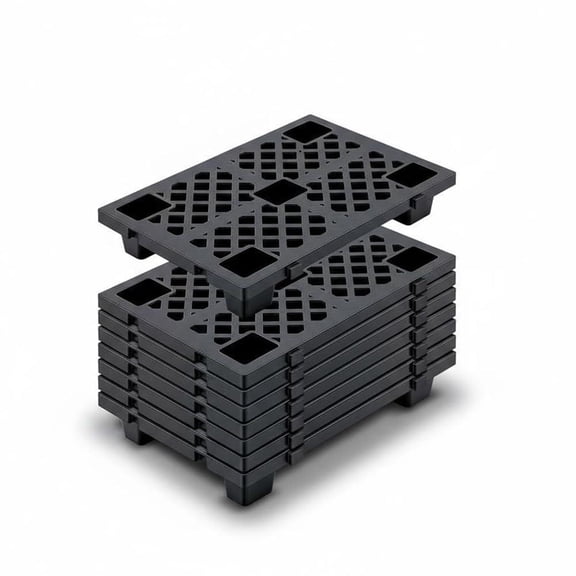 8 Pcs Lightweight Nestable Plastic Pallets 23.6x15.8"