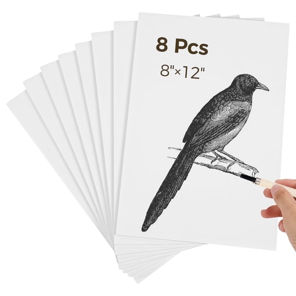 8 Pack A4 Size High-Density PVC Carving Plates - 7.9x11.8 Inch White Linoleum Block Printing Sheets, Smooth Surface for Printmaking, Engraving & Framing Art