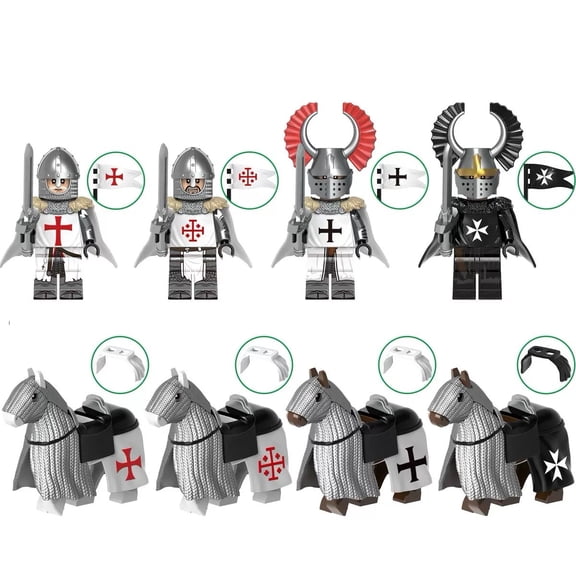 8 Pcs Lord Action Figures Building Blocks Toys Set, Collectible 1.77 Inchs Minifigures Building Kits Awesome Gift for Kids Fans of the Rings Building Toys