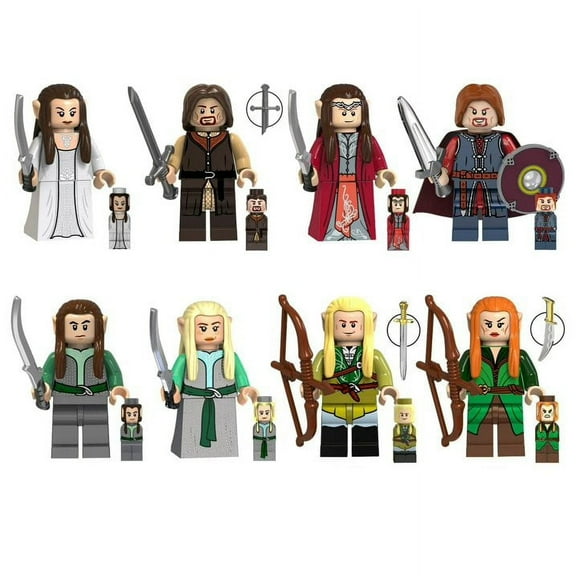 8 Pcs Lord  Action Figures Building Blocks Toys Set, Collectible 1.77 Inchs Minifigures Building Kits Awesome Gift for Kids Fans of the Rings Building Toys