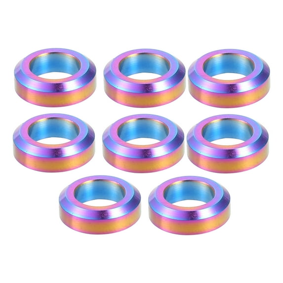 8 Pcs M6x5.5 Universal Bicycle Bolt Brake Screw Washer Bolts Concave Convex Balancer Assorted Color