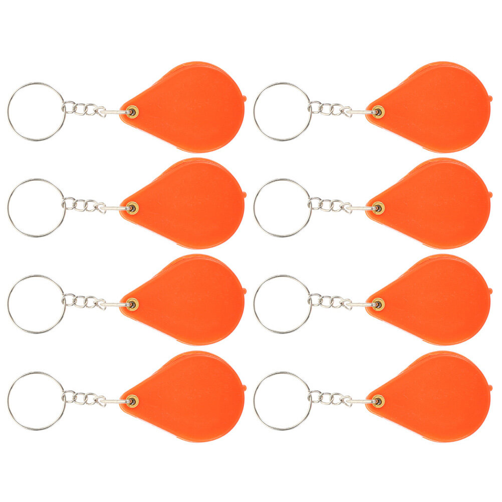 8 Pcs Magnifying Glass Glasses Keychain Magnifier for Kids Child with