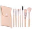thumbnail image 1 of 8 Pcs Makeup Brush Set Travel Brush Contour Brush Artificial Fiber Plastic Metal Handle Light Pink, 1 of 7