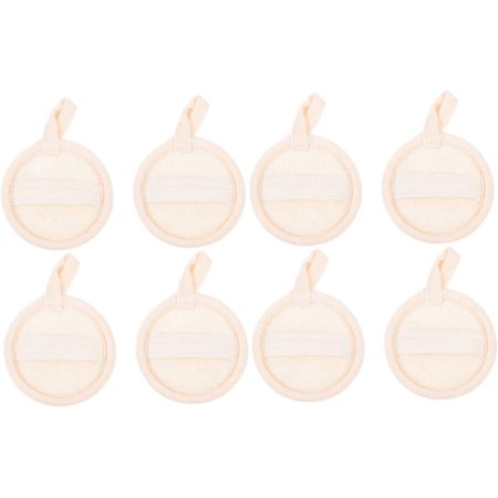 8 Pcs Makeup Remover Cotton Face Towel Makeup Gadgets Skin Care Tools for Face Facial Cleansing Pads Make up Loofah for Face Face Loofah Pad Face Wash Sponges Natural Beige