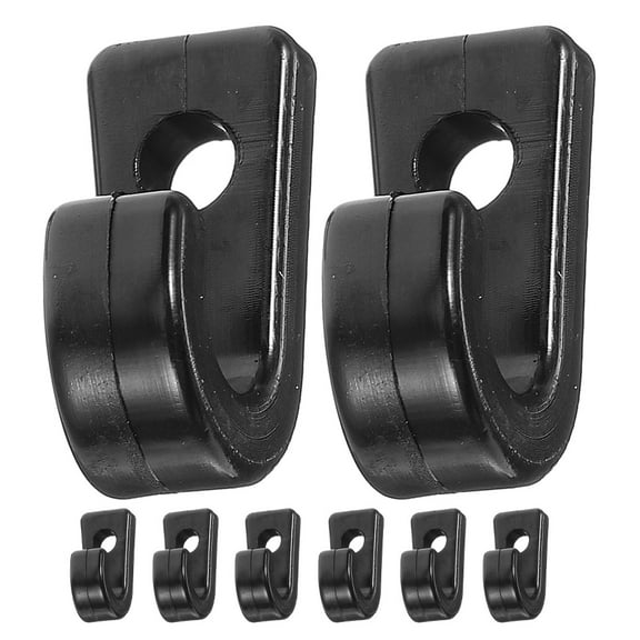 WRISTBIQUE 8Pcs Professional Black Canoe Hook Lightweight ABS Kayak Replacement Parts