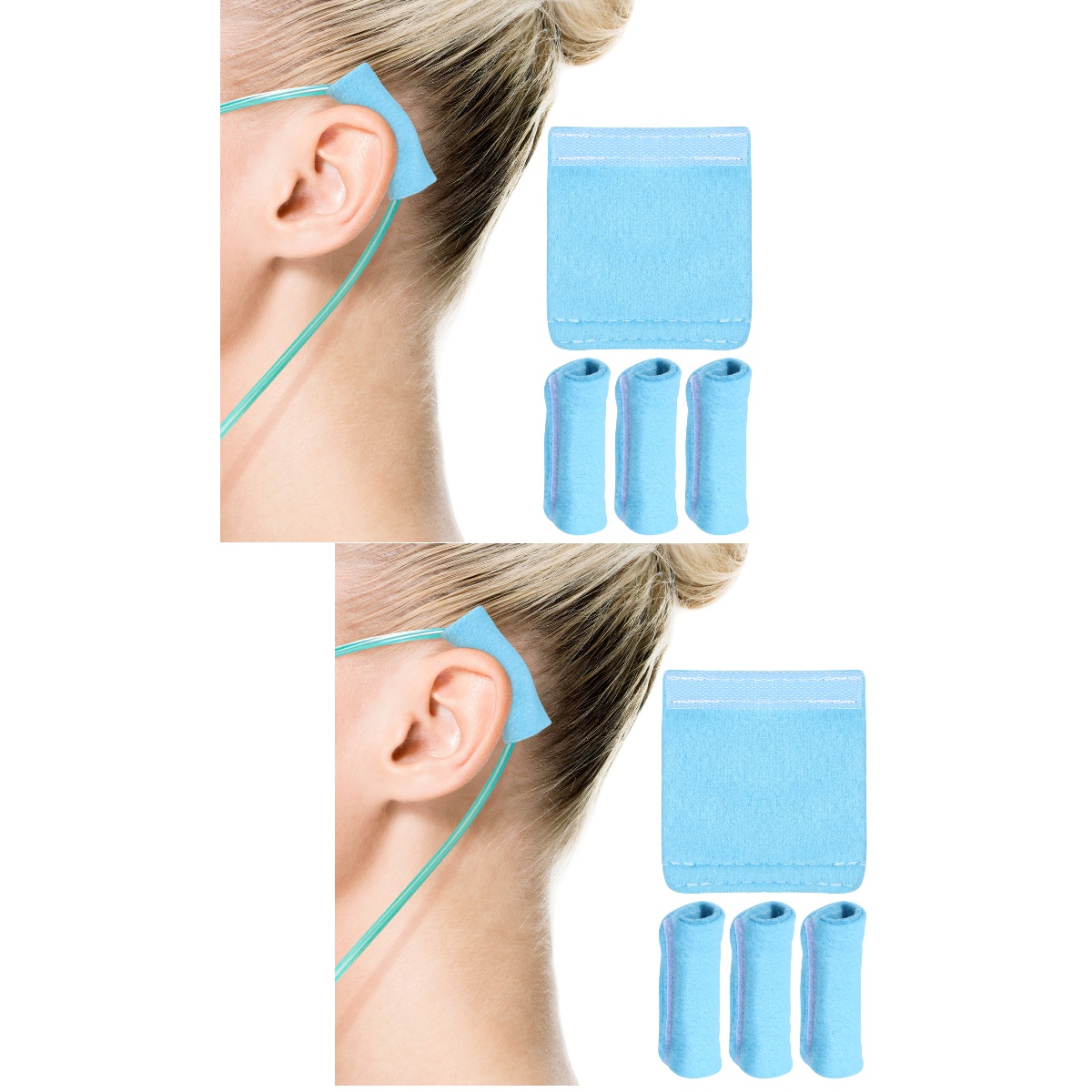 8 Pcs Mask Glasses Ear Pads Ear Muffs Oxygen Tubing Ear Pad Oxygen