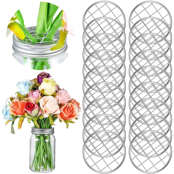 8 Pcs Mason Jar Frog Lid Insert Metal Grid Regular Mouth