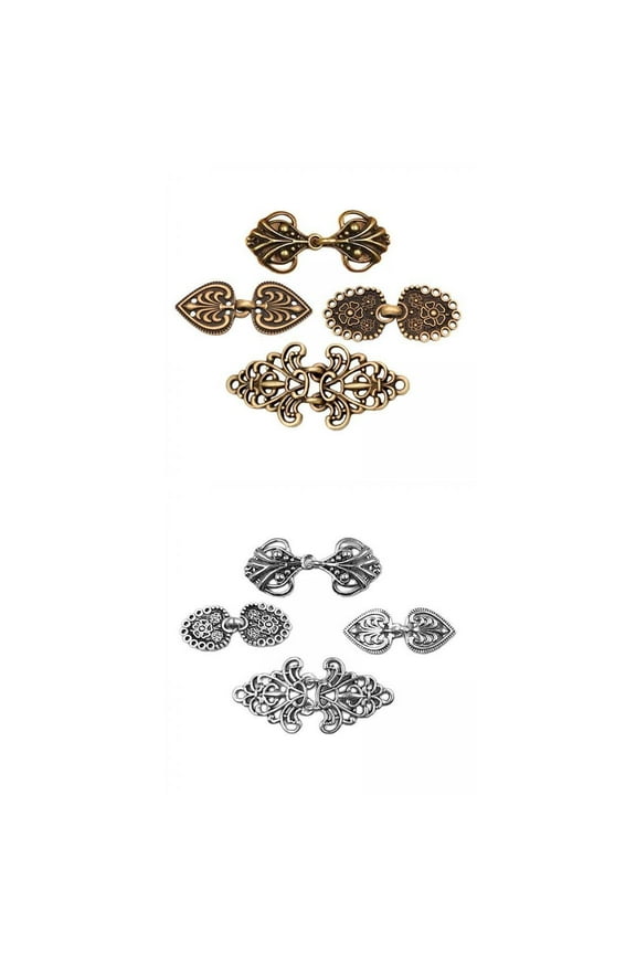 8 Pcs Medieval Cape Fastener Vintage Sweater Swirl Clip Cape Cloak Clips Retro Clip Shawl Collar Clasp