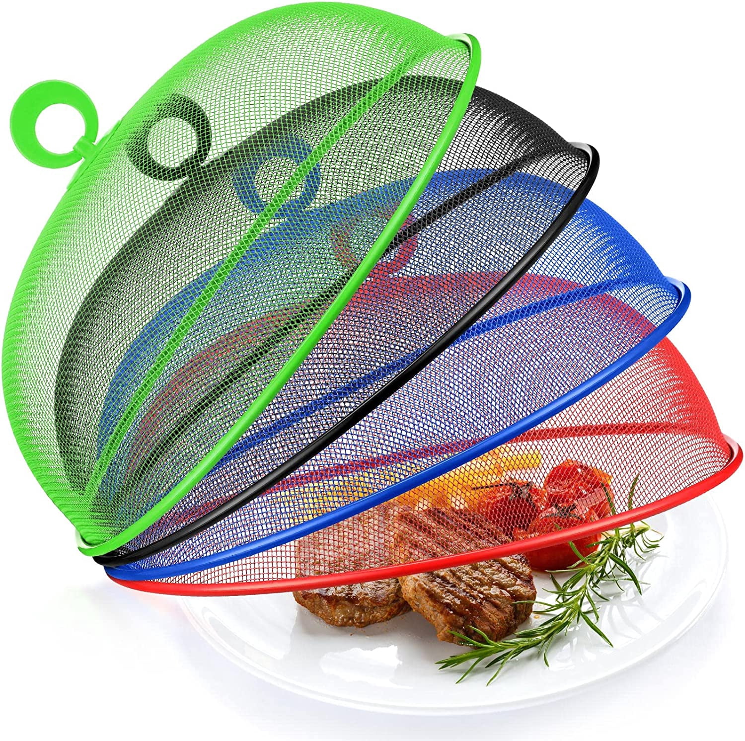 Fod Net 8 Pcs Metal Mesh Food Covers Tent Umbrella 11 Inch Outside Mesh Food ...