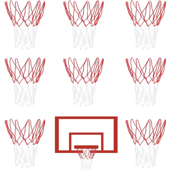 8 Pcs Mini Basketball Nets Replacement for 8"-10.25" Basketball Rims Nylon Small Basketball Hoop Net