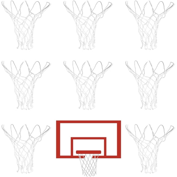 8 Pcs Mini Basketball Nets Replacement for 8"-10.25" Rims Nylon Small Hoop Net White -