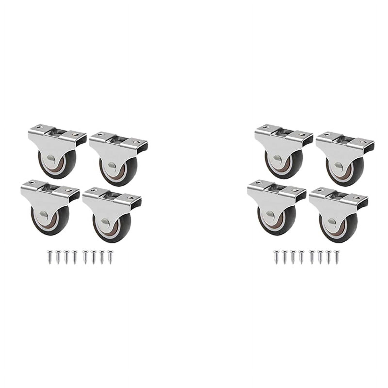 8 Pcs Mini Casters Furniture Casters Small 25mm Fixed Casters