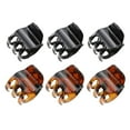 thumbnail image 1 of 8 Pcs Mini Plastic Hair Claw Clips Tiny Hair Jaw Clips Small Hair Clasps Little Hair Clamps Non Slip Hair Pins for Girls Women Brown and Black, 1 of 4
