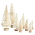 thumbnail image 1 of 8 Pcs Mini Sisal Snow Frost Christmas Trees Bottle Brush Trees Plastic Winter Snow Ornaments Tabletop Trees for Xmas Party Home Party Diorama Models, 1 of 3