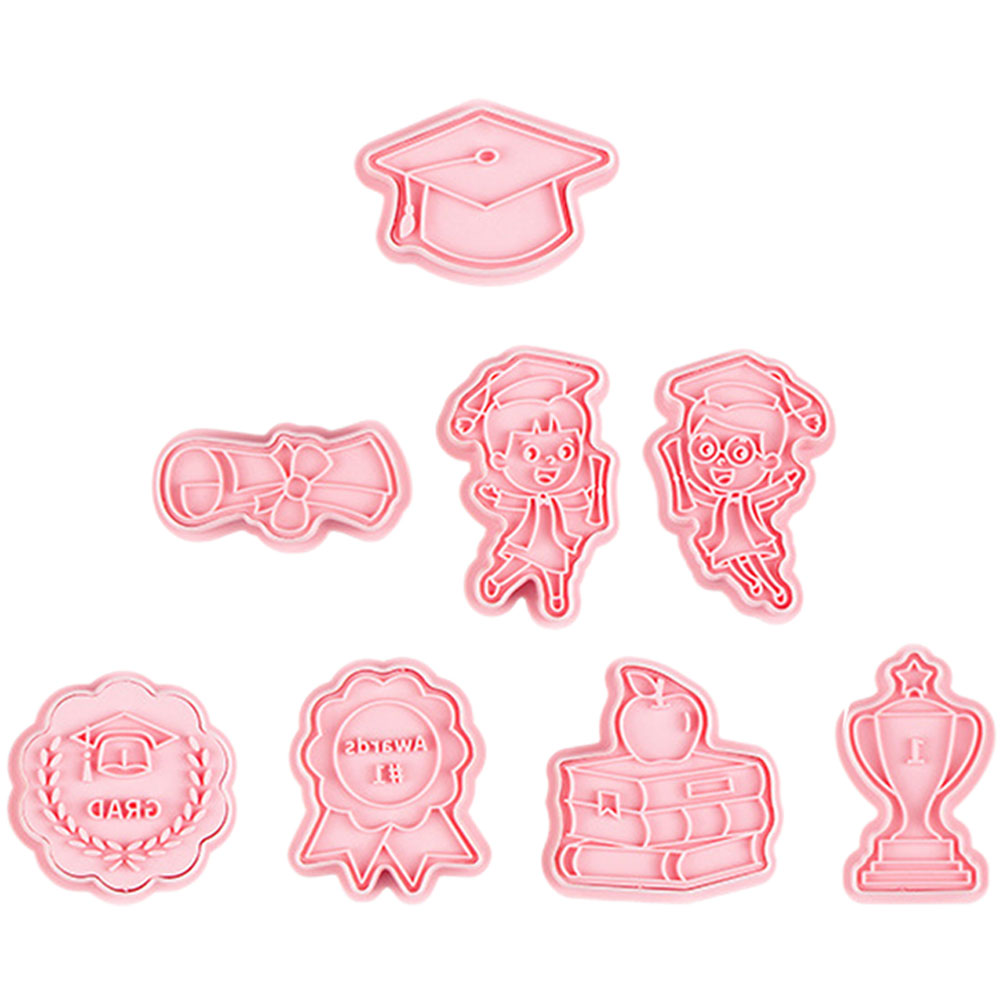 8 Pcs Mints Biscuits Ice Cube Mold DIY Chocolate Molds Graduation Mould