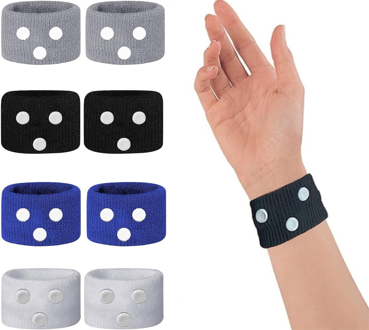 8 Pcs Motion Sickness Bands,Travel Sickness Bands for Kids and Adults