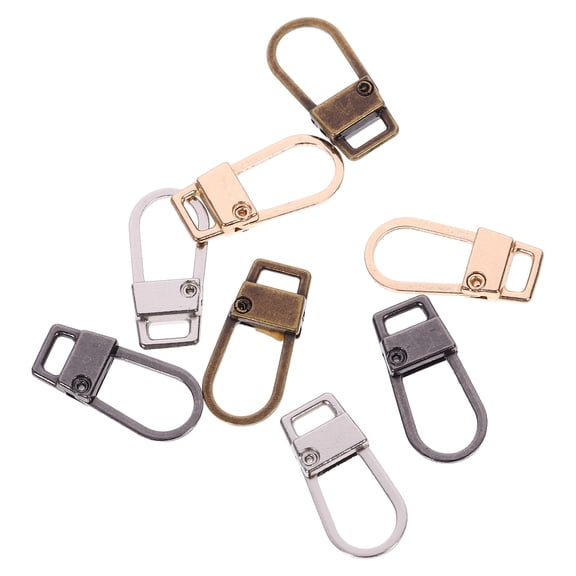 8 Pcs Movable Zipper Pull Tab Replacement Heavy Duty Coat Heads Extension Multi-function Supplies Puller